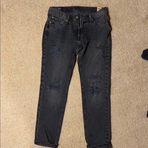 Abercrombie & Fitch black destroy denim jeans